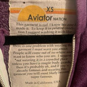 Aviator Nation Zip Up Sweatshirt